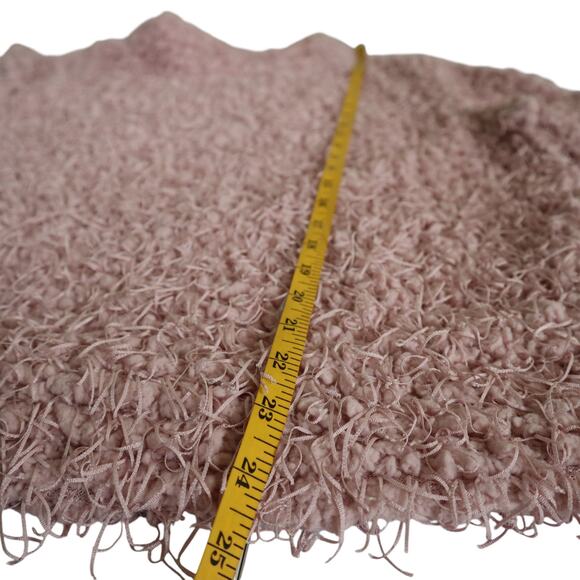 Vince Camuto Womens Teddy Knit Mock Neck Sweater Size XL Blush Pink Shaggy Boxy - Picture 11 of 11